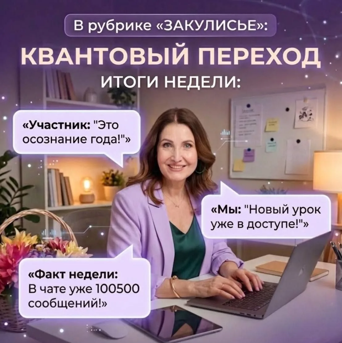 Рубрика: «Закулисье курсов «Квантовый переход»!

Заглянем в чаты курсов ⁉️