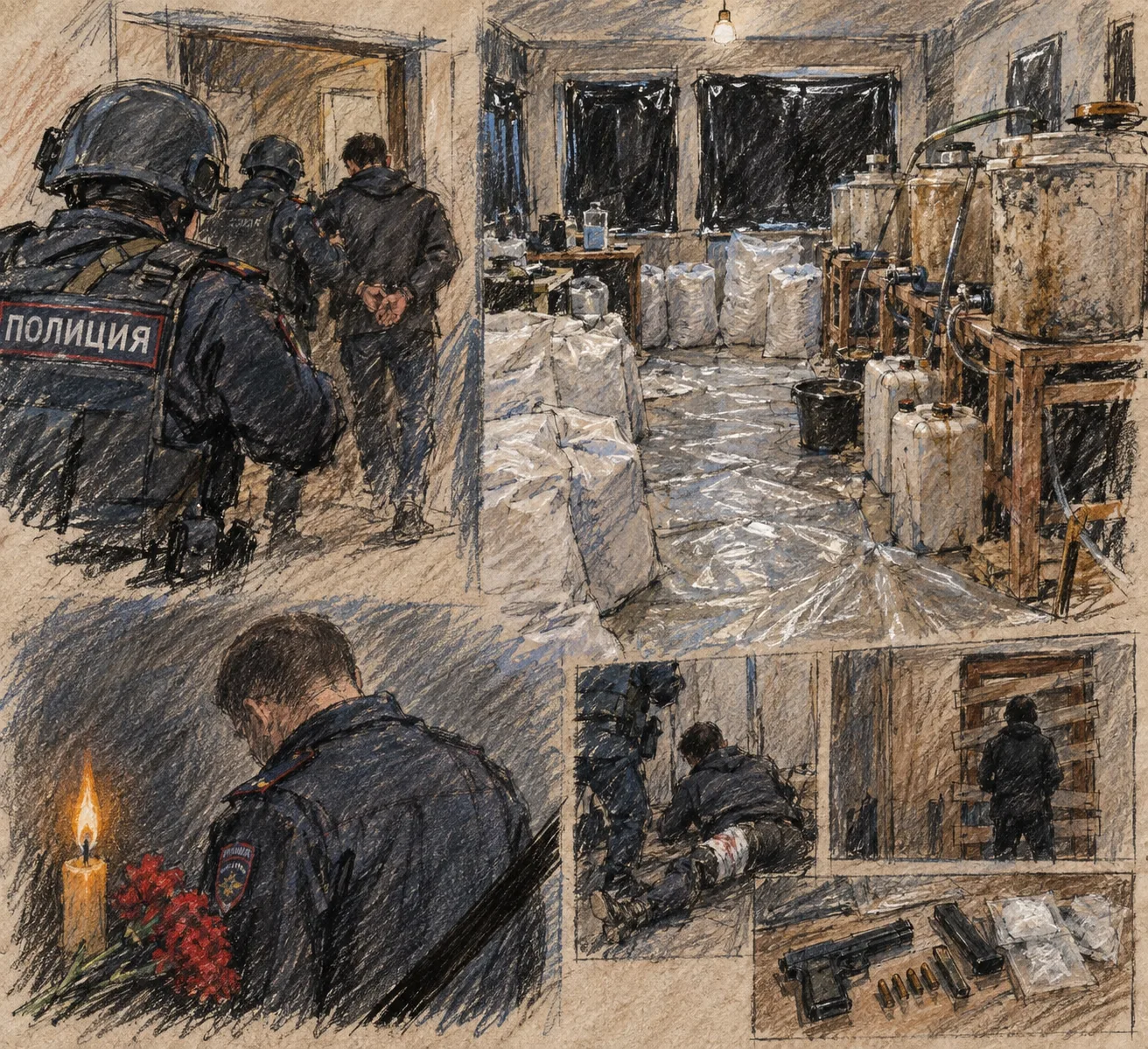 🕯️ В Наро-Фоминске при задержании нарколаборатории погиб полицейский
