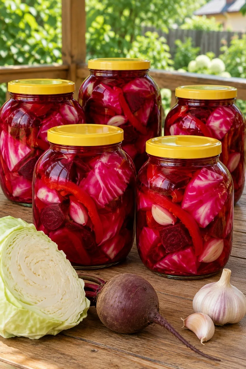 МАРИНОВАННАЯ КАПУСТА СО СВЕКЛОЙ «ПЕЛЮСТКА» — ЯРКАЯ ЗАКУСКА, КОТОРАЯ СЪЕДАЕТСЯ ОЧЕНЬ БЫСТРО