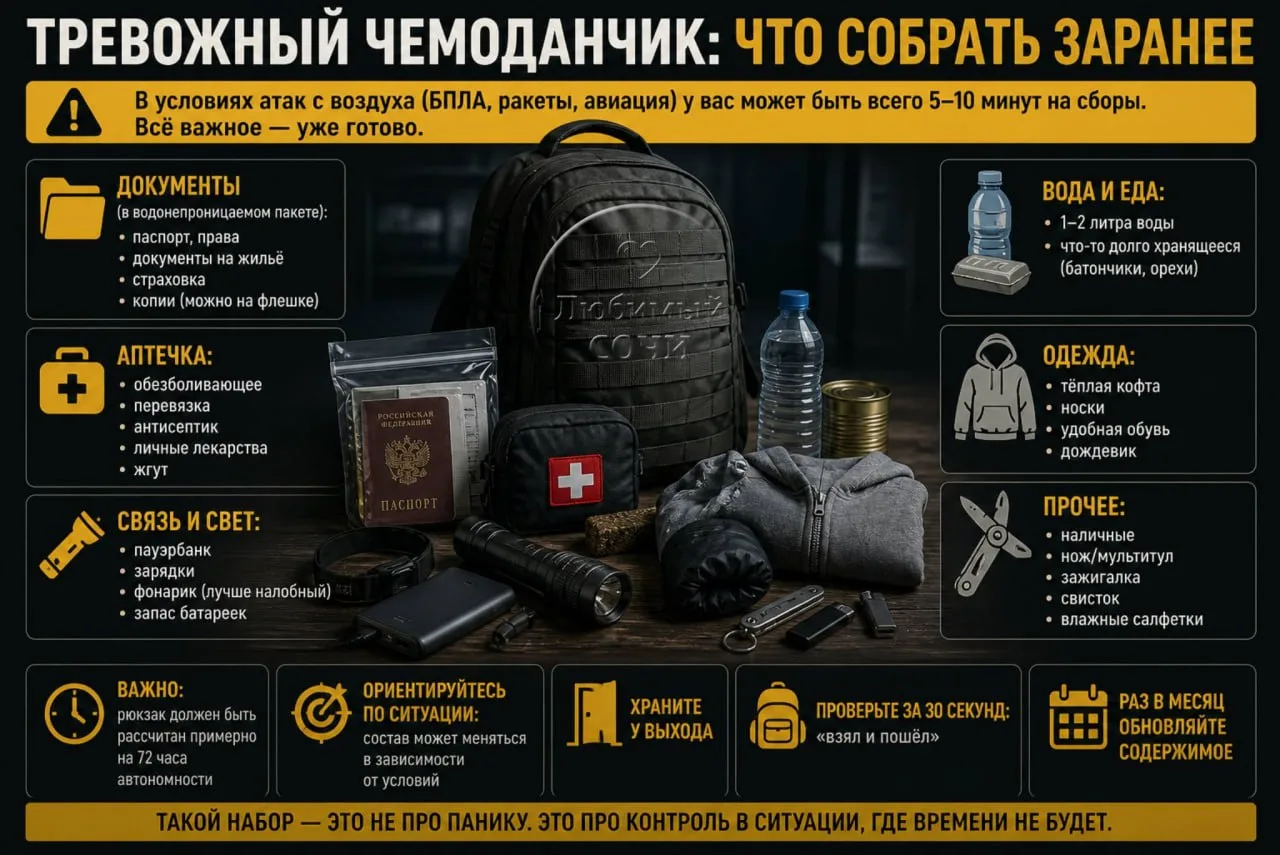 Экстренный рюкзак: что собрать заранее
