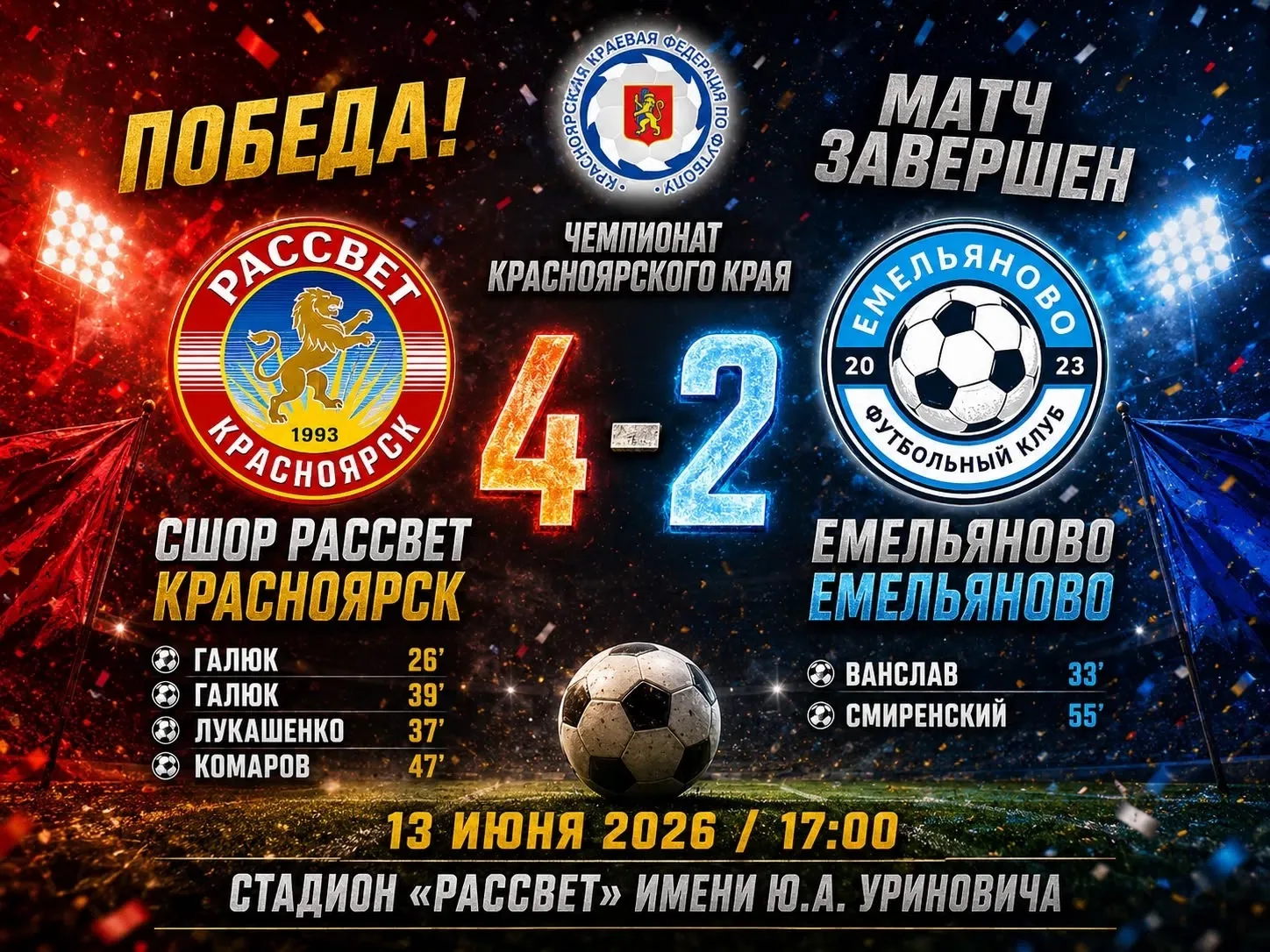 Побеждаем на старте чемпионата края!