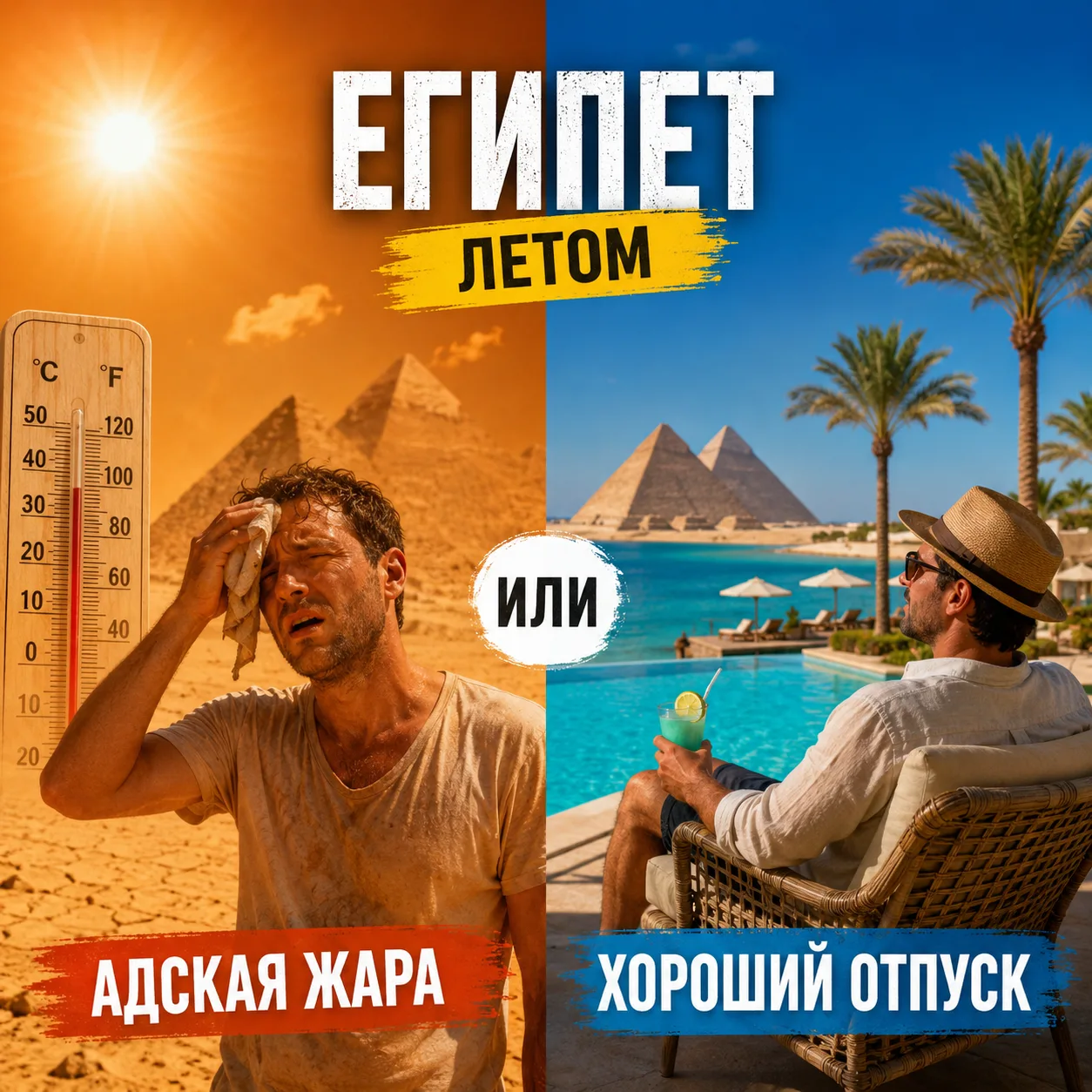 🌞🔴 Египет летом: ад или кайф? Без розовых очков, честно 🐪🌊

«Там же +40, я расплавлюсь!» — думае