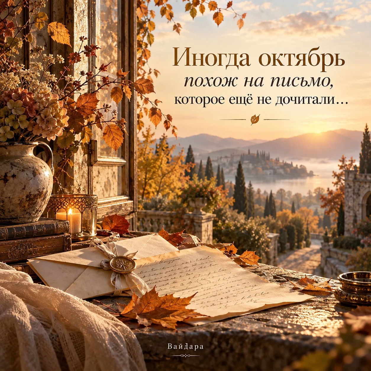 🍂 Иногда октябрь похож на письмо, которое ещё не дочитали…