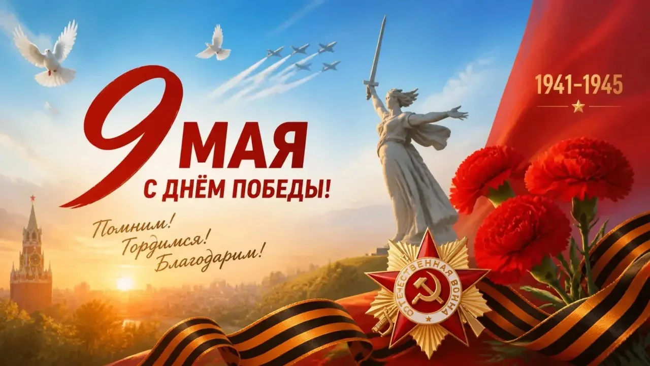 С 9 Мая! С праздником Победы! 🎉🇷🇺