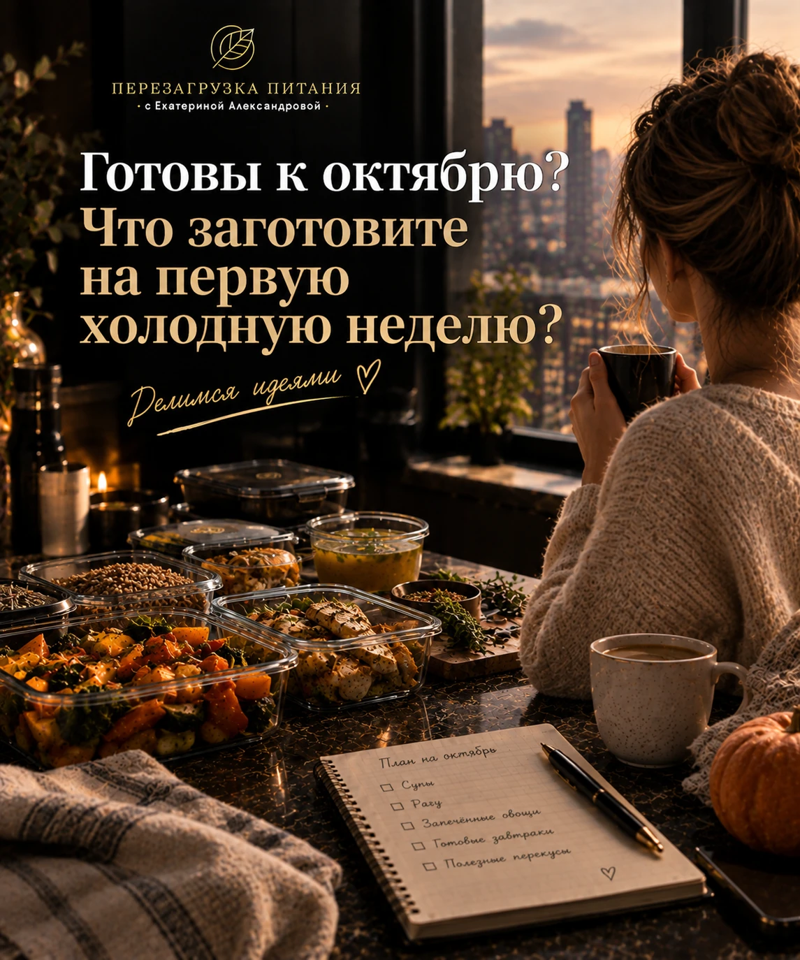 Готовы к октябрю? Что заготовите на первую холодную неделю? 🍂🧣