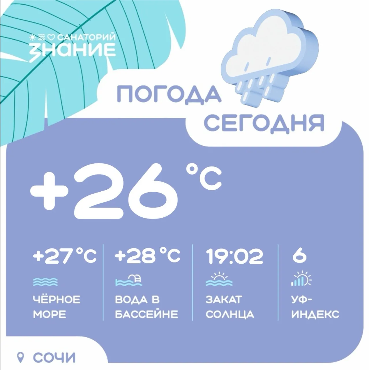 Утром и днем нас ждет освежающий летний дождь 🤲