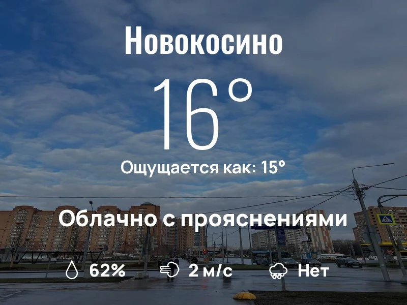 Что с погодой в Новокосино?
