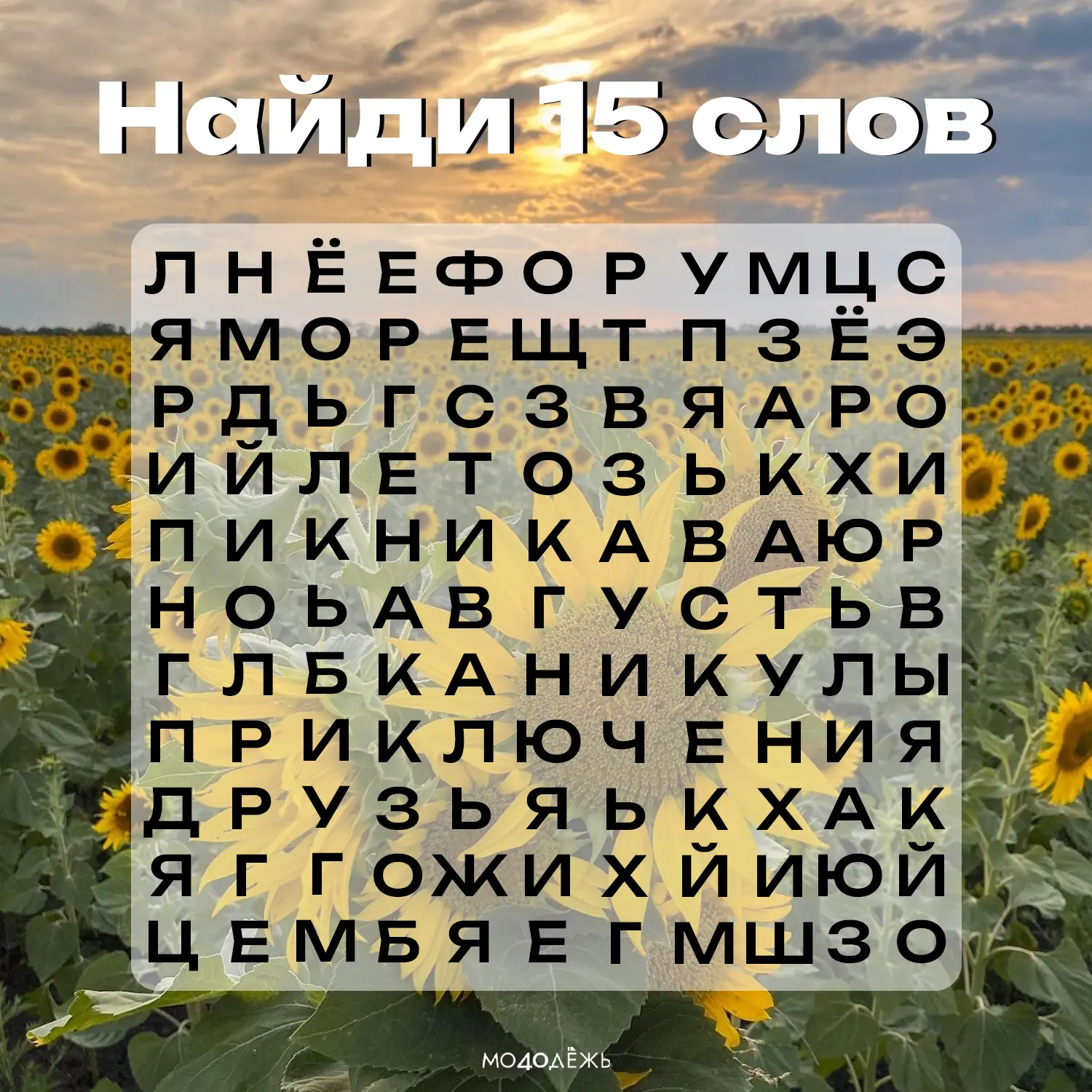 ☀️Августовская разминка для самых внимательных!