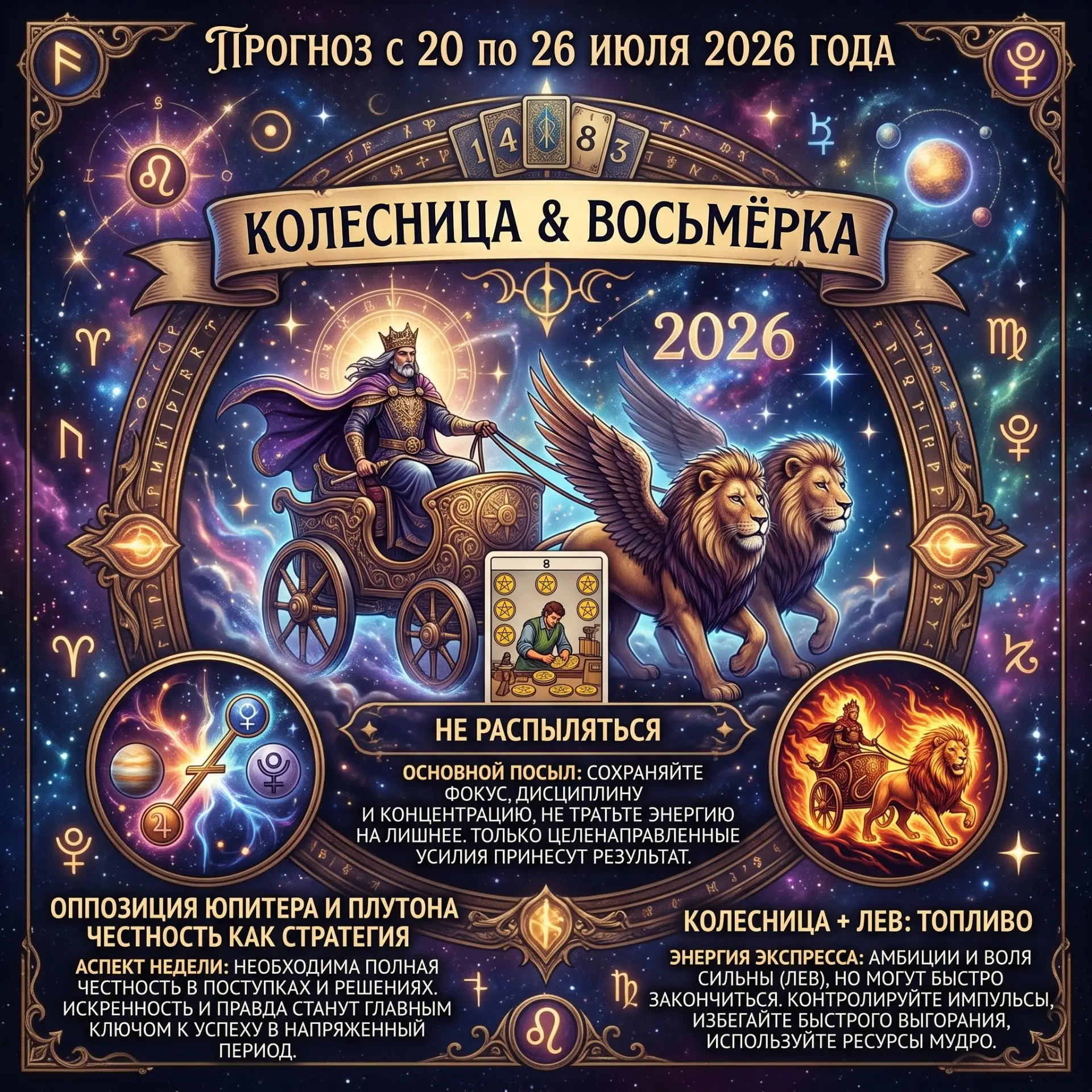 🌟 Прогноз на неделю 20–26 июля 2026: Время ярких решений и честности с собой