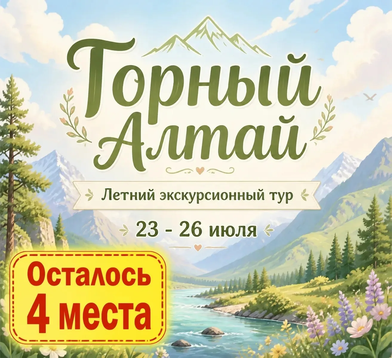 ☀️ Июль на Алтае: Пик летнего сезона ⛰️