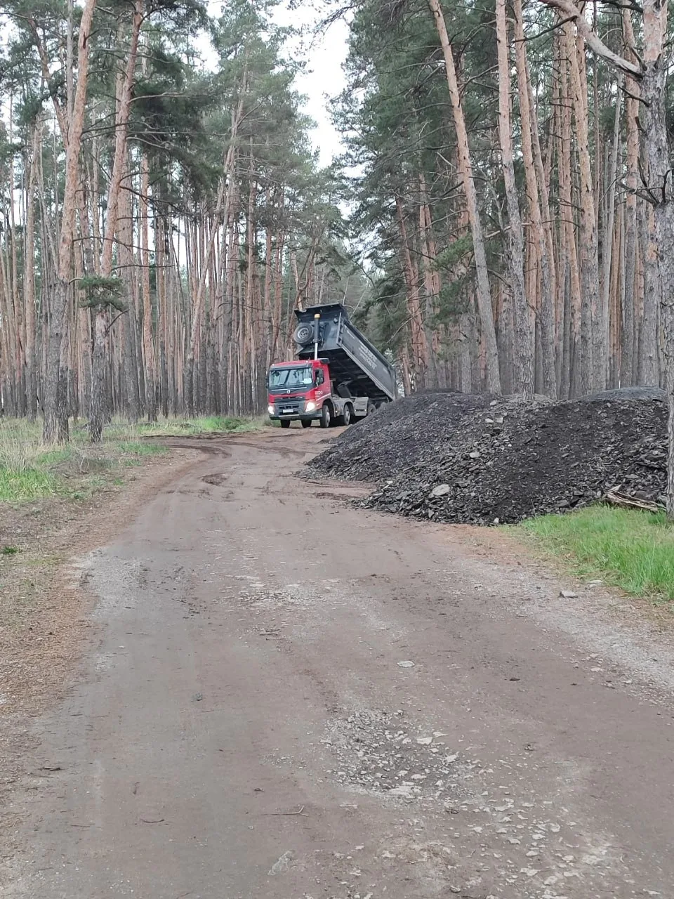 Срез асфальта с ЛТЗ свозят в лесничество в Заречье  Работы на улице 6-й Гвардейской дивизии неожидан