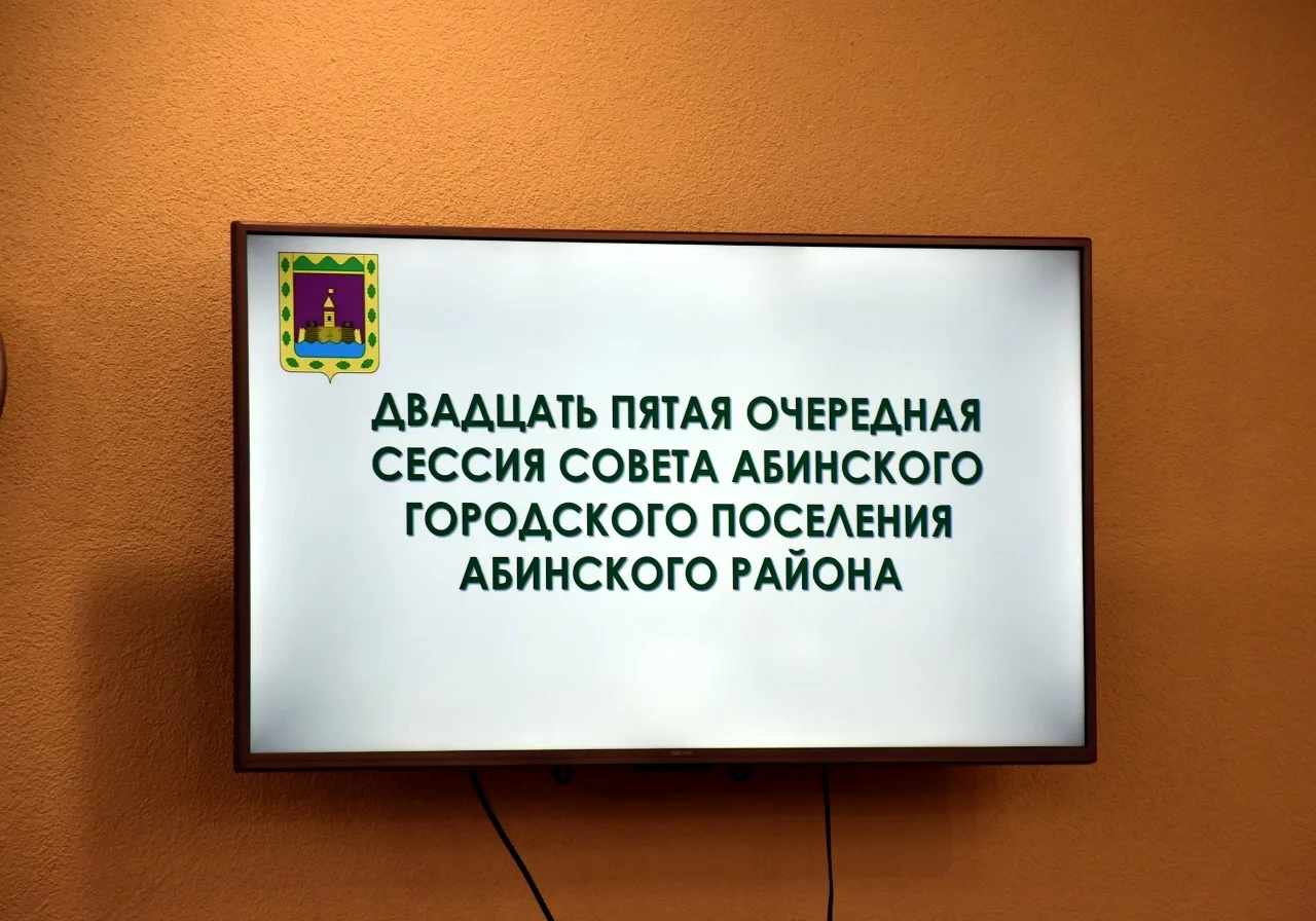 Двадцать пятая сессия Совета Абинского городского поселения.  Прошла двадцать пятая очередная сессия