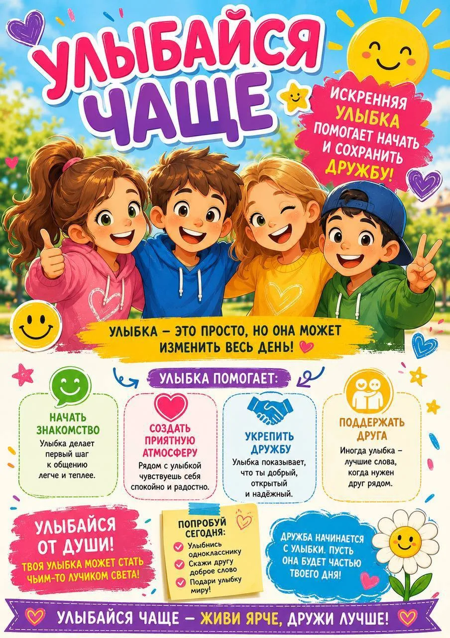 Наша школа продолжает марафон «Вместе без обид»! 🤝✨