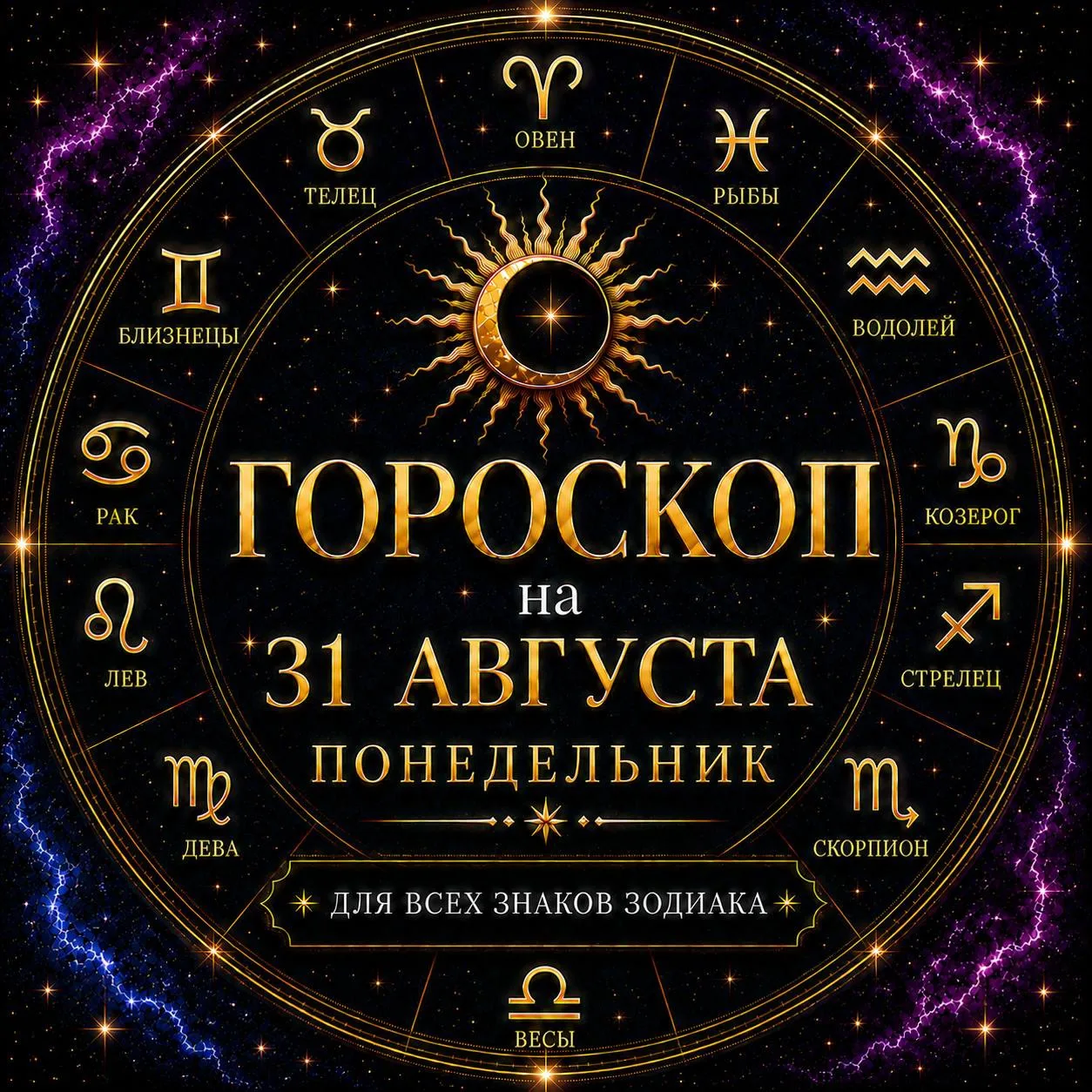🔮 Гороскоп на 31 августа, понедельник