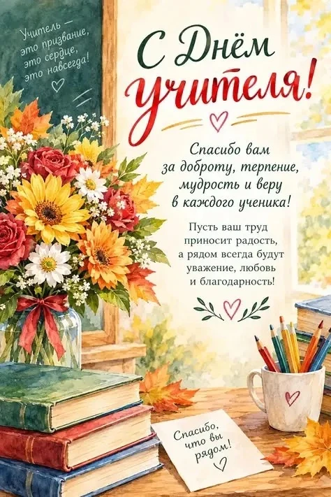 С Праздником, дорогие учителя! 💐📚