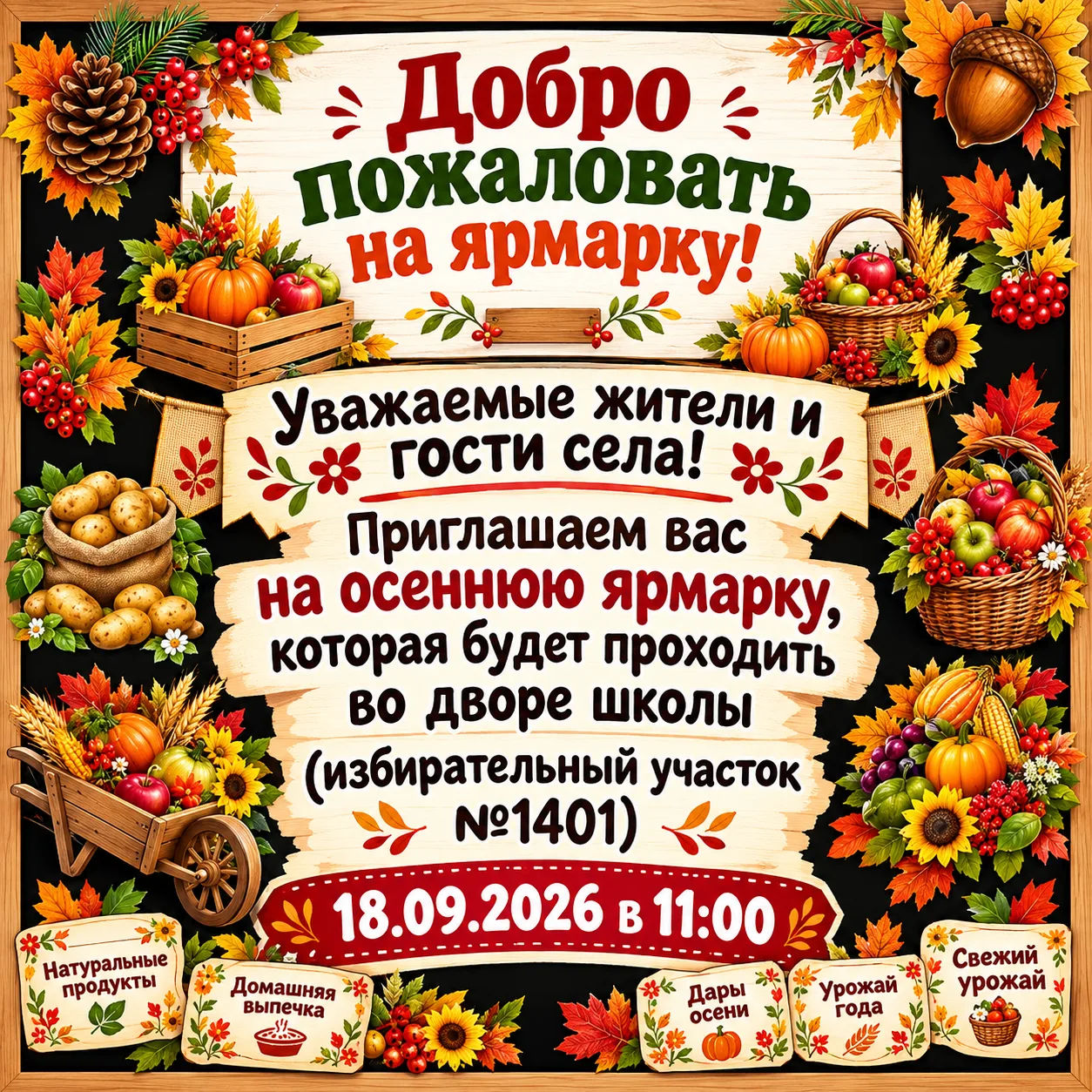 📢 Внимание, жители и гости села Глубинное! 🎒✨