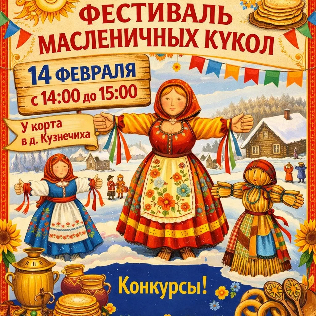 👋 ВНИМАНИЕ! ФЕСТИВАЛЬ УЖЕ СЕГОДНЯ!  Друзья, не проходите мимо! Сегодня, 14 февраля, у корта в деревн