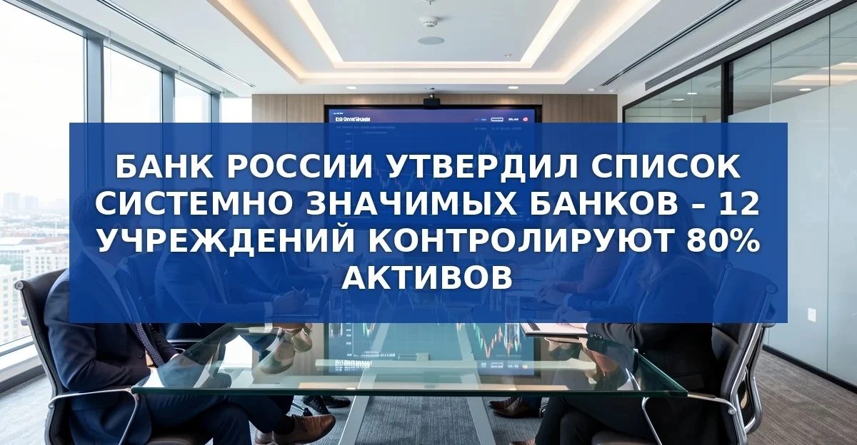 Банк России утвердил перечень системно значимых кредитных организаций