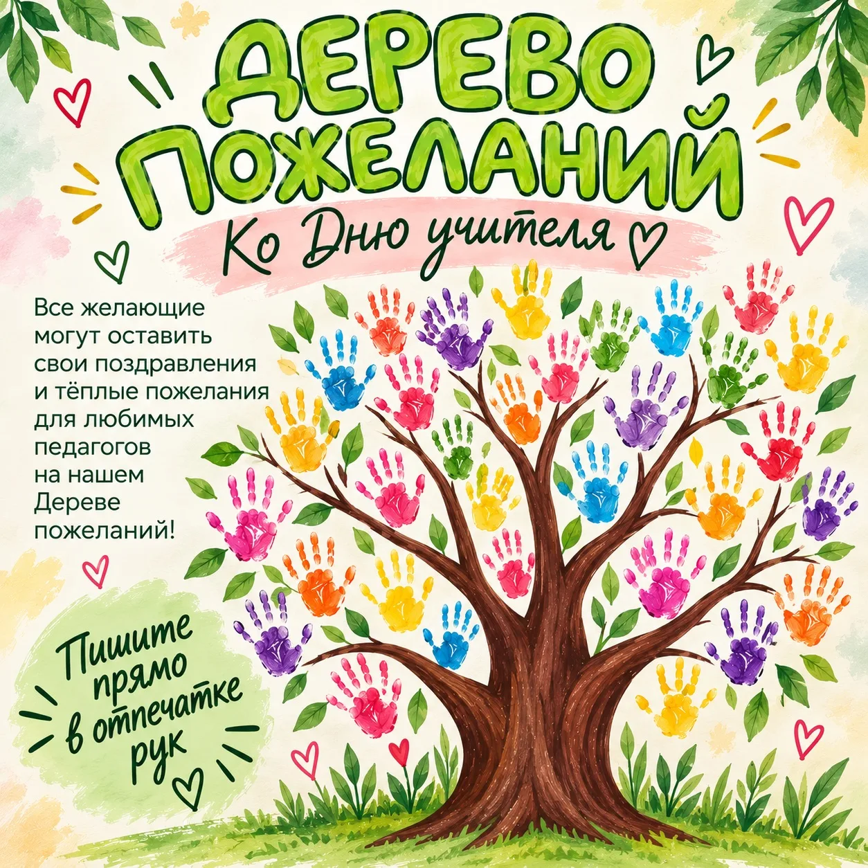 🌳 Дерево пожеланий ко Дню учителя