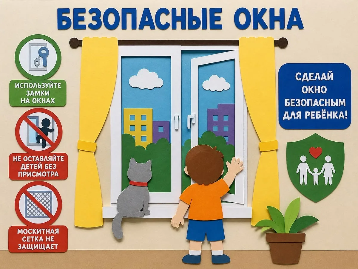 Безопасное окно — забота о ребёнке ❤️