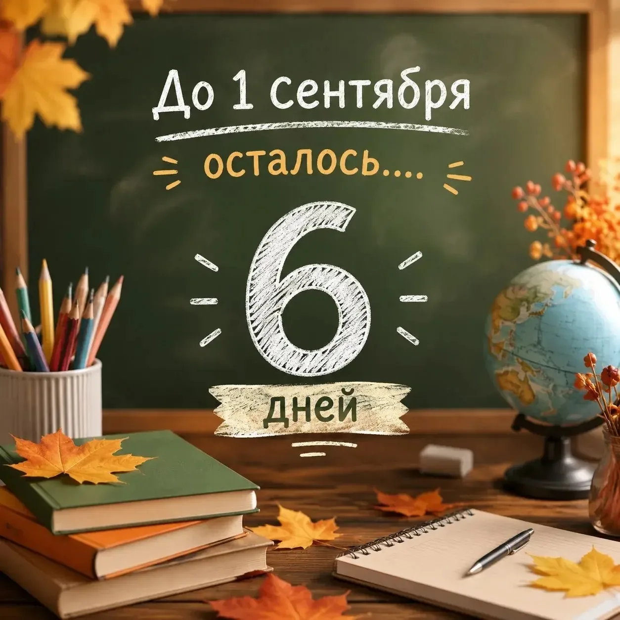 📅 СЧИТАЕМ ВМЕСТЕ: ДО 1 СЕНТЯБРЯ ОСТАЛОСЬ 6️⃣ ДНЕЙ! 🎉