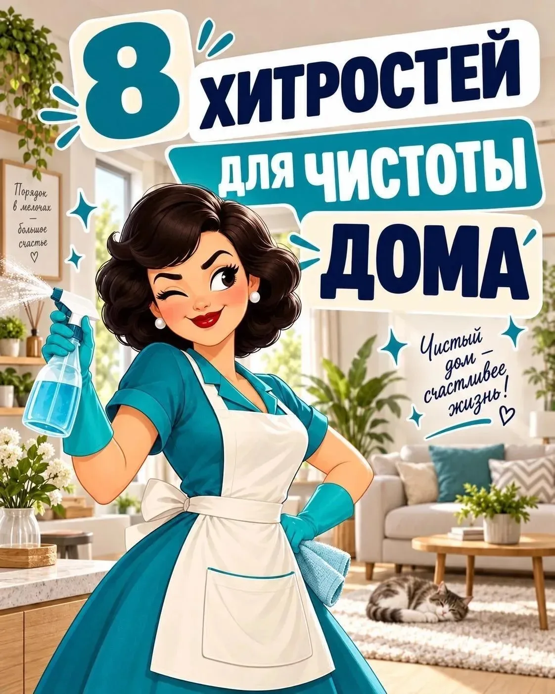 8 хитростей для чистоты дома 💫