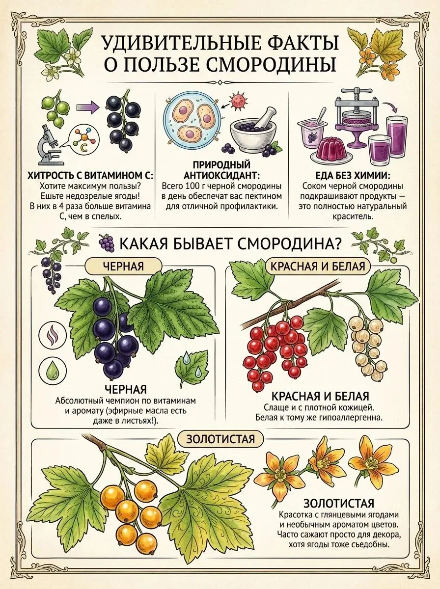 Смородина: настоящая русская супер ягода 🌿

Сегодня День смородины. Мало кто знает, но мировая стол