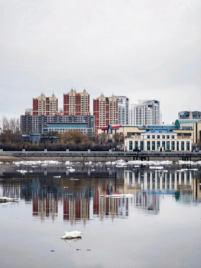 #Благовещенск #Хэйхэ Весенние отражения.
