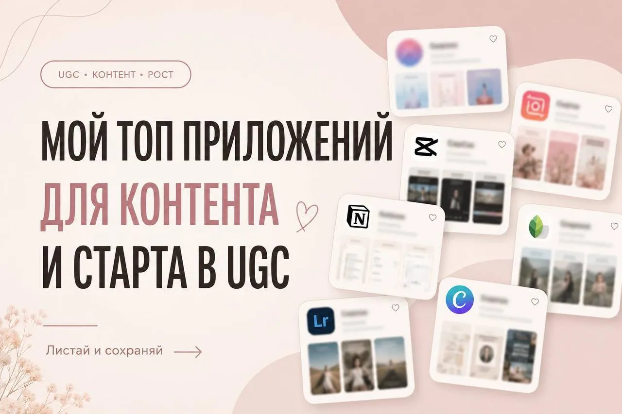 Девчонки, ловите полезную подборку лучших приложений❤️

Если вы давно хотели попробовать себя в UGC 