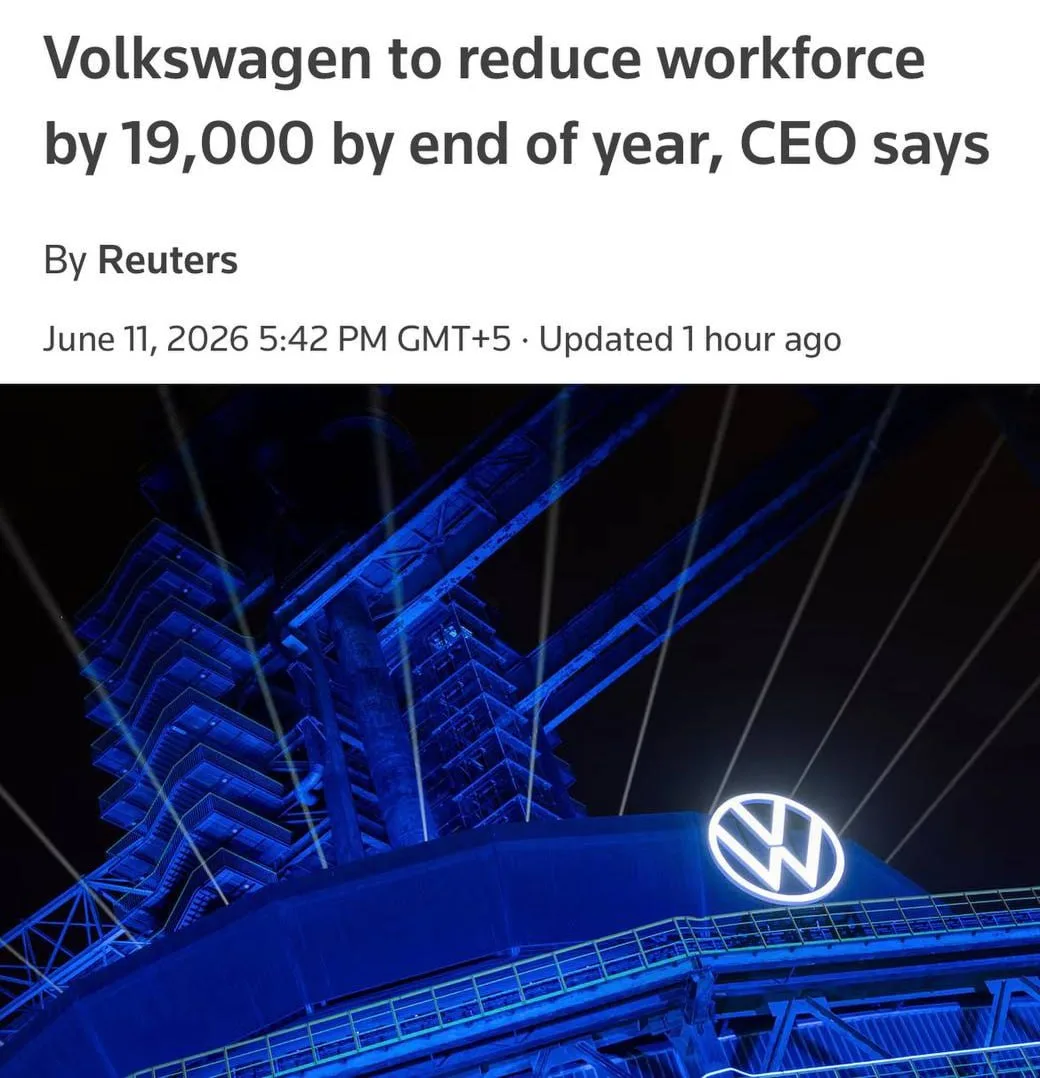 Volkswagen до конца года сократит 19 ТЫСЯЧ сотрудников в Германии — большой план экономии уже в рабо