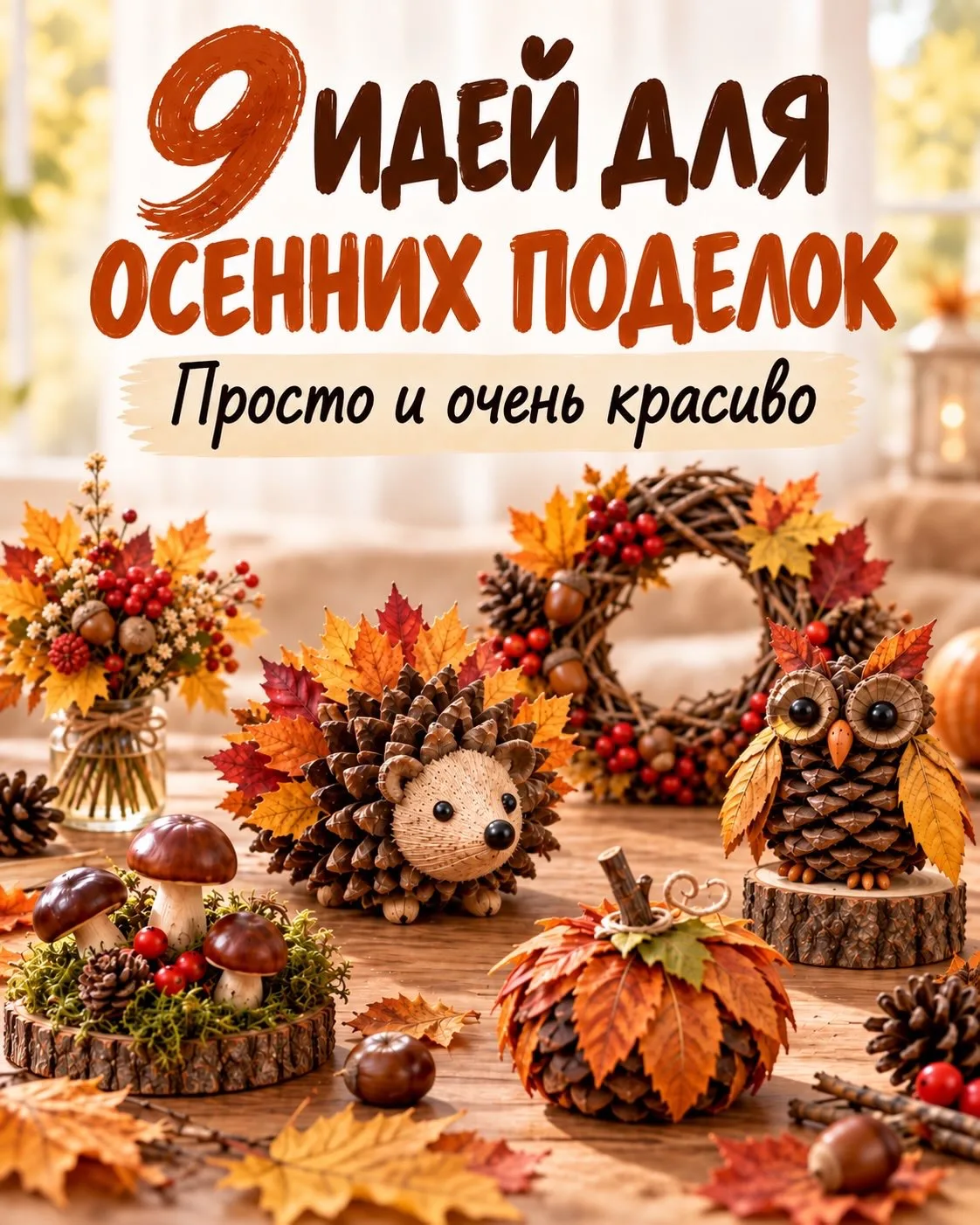 🍁9 идей для осенних поделок