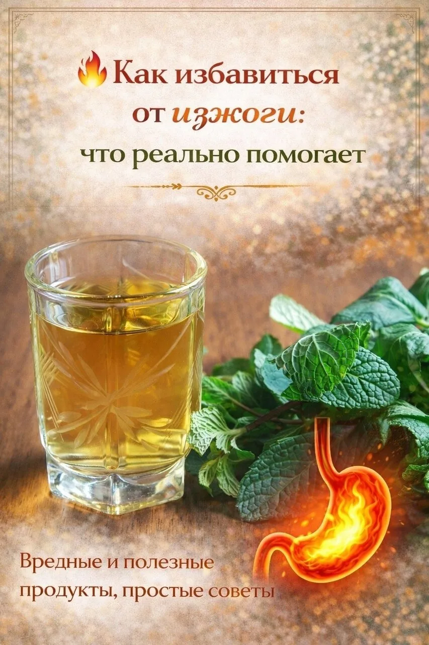 🔥 Как избавиться от изжоги: что действительно помогает