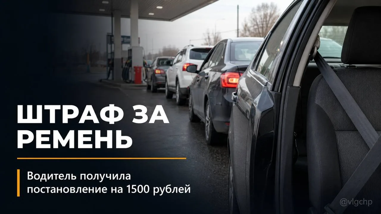 Волгоградцам начали приходить штрафы за непристёгнутый ремень во время ожидания в очере...