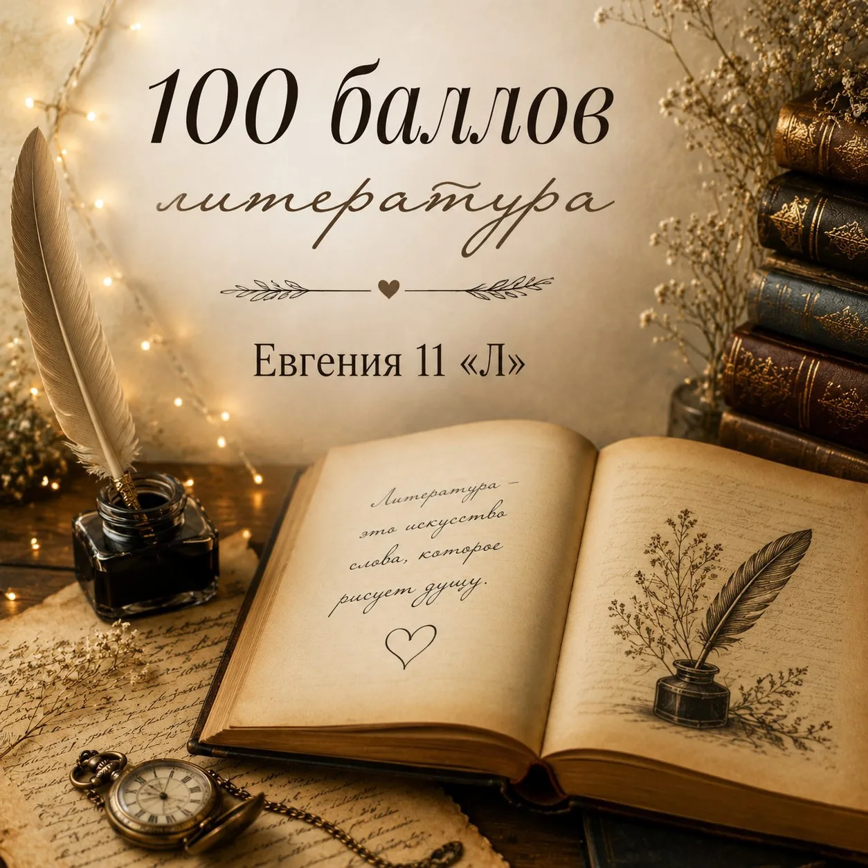 Когда любовь к книгам встречается с трудолюбием, рождаются настоящие победы.

100 баллов на ЕГЭ по л