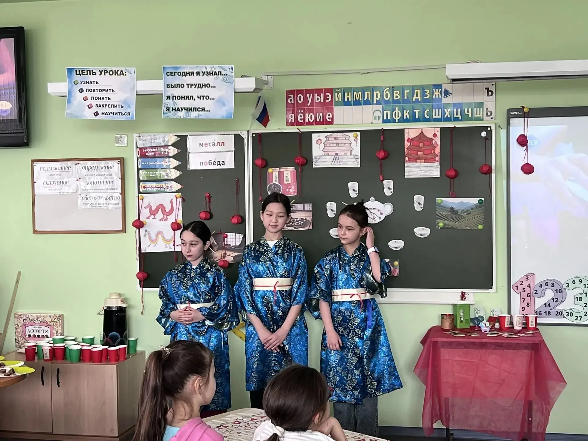 Станция "Чайная церемония" Настоящим погружением в культуру стал ритуал чаепития. Дети узнали, что ч