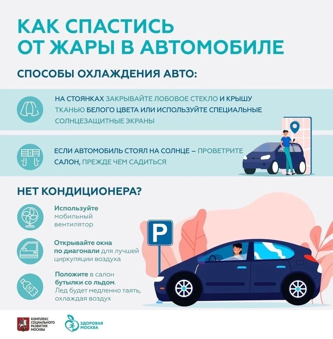Жаркая погода влияет на состояние не только автомобиля, но и водителя с пассажирами. На...
