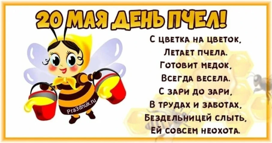 20 мая отмечается Всемирный день пчёл.