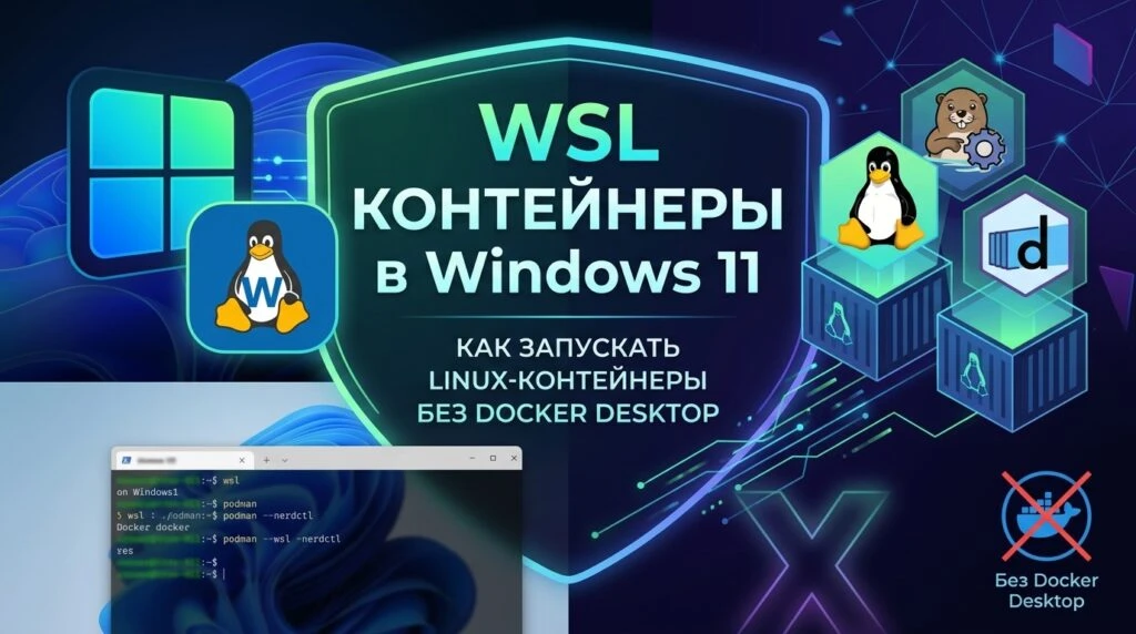 🪟 WSL Containers в Windows 11: как запускать Linux-контейнеры без Docker Desktop
