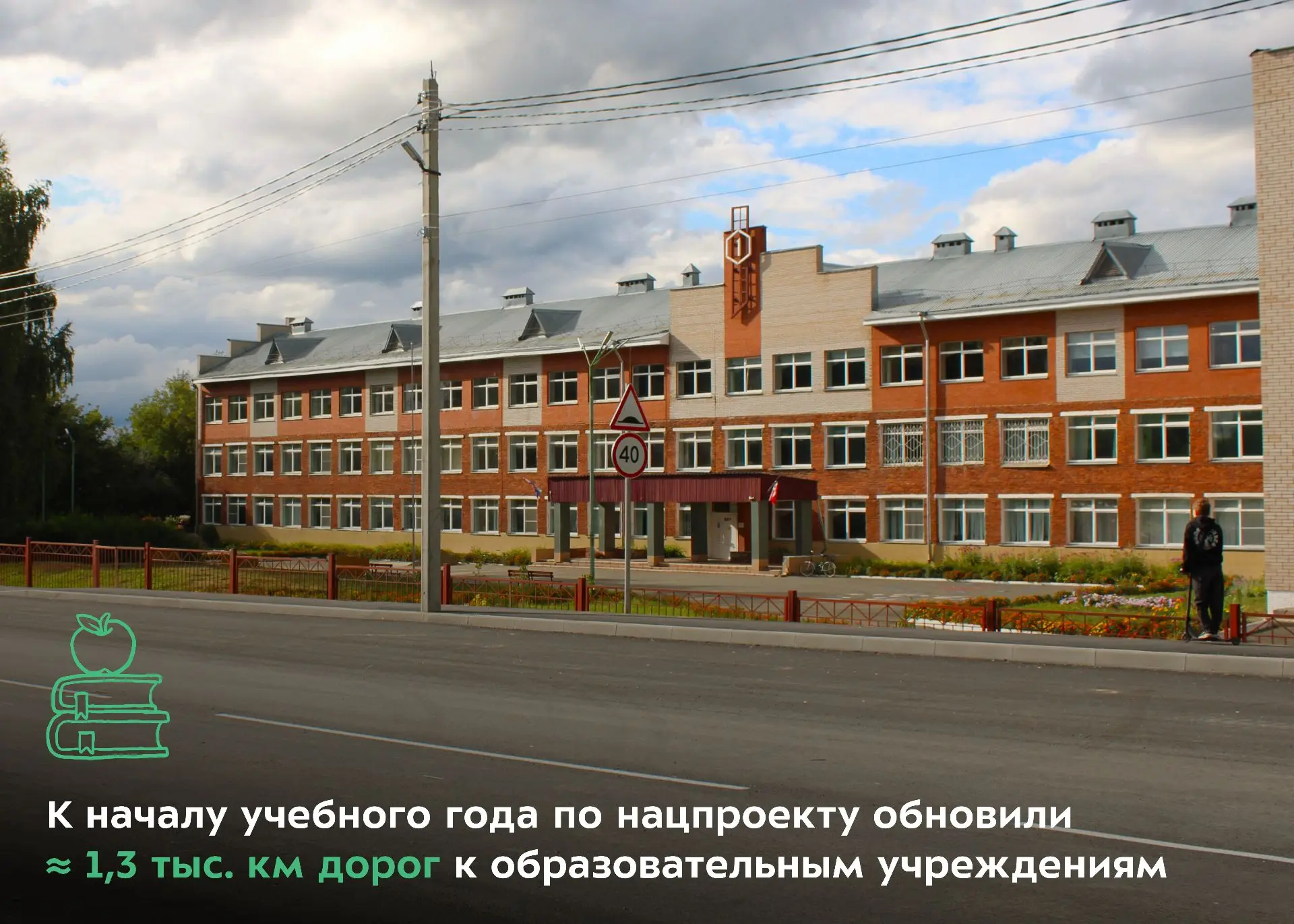 В нормативное состояние привели > 300 объектов, ведущих к школам, детсадам и т.д. 👨🏻‍🎓