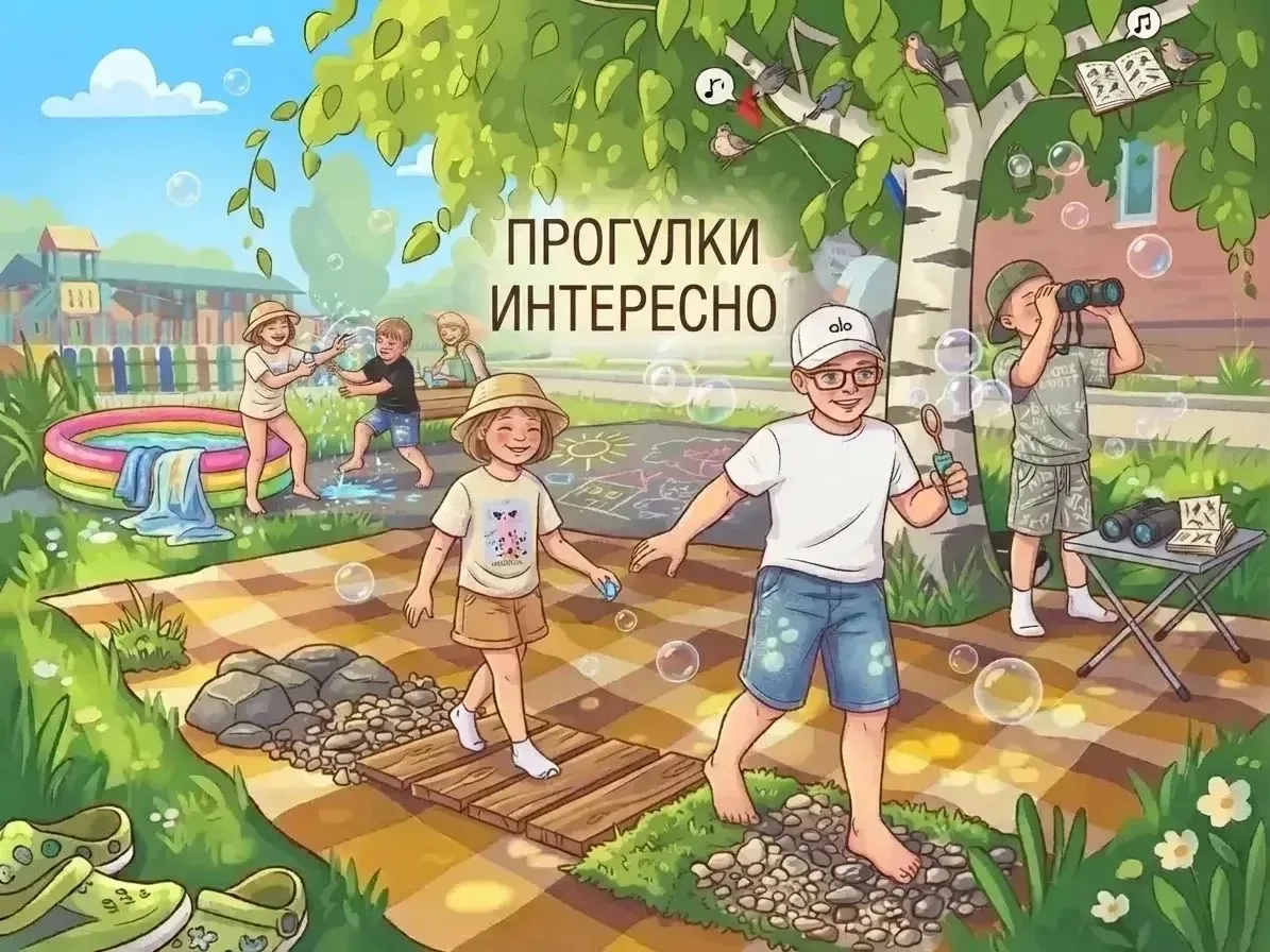 ☀️ Лето + Прогулка = Суперпольза для ребёнка!

Коротко о главном: прогулка в саду летом - это витами