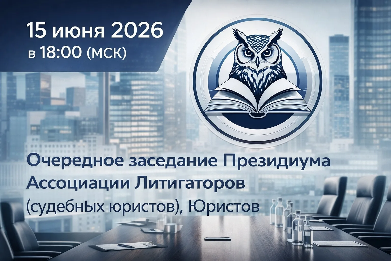 15 июня 2026 года в 18:00 (МСК) состоится очередное заседание Президиума Ассоциации Лит...