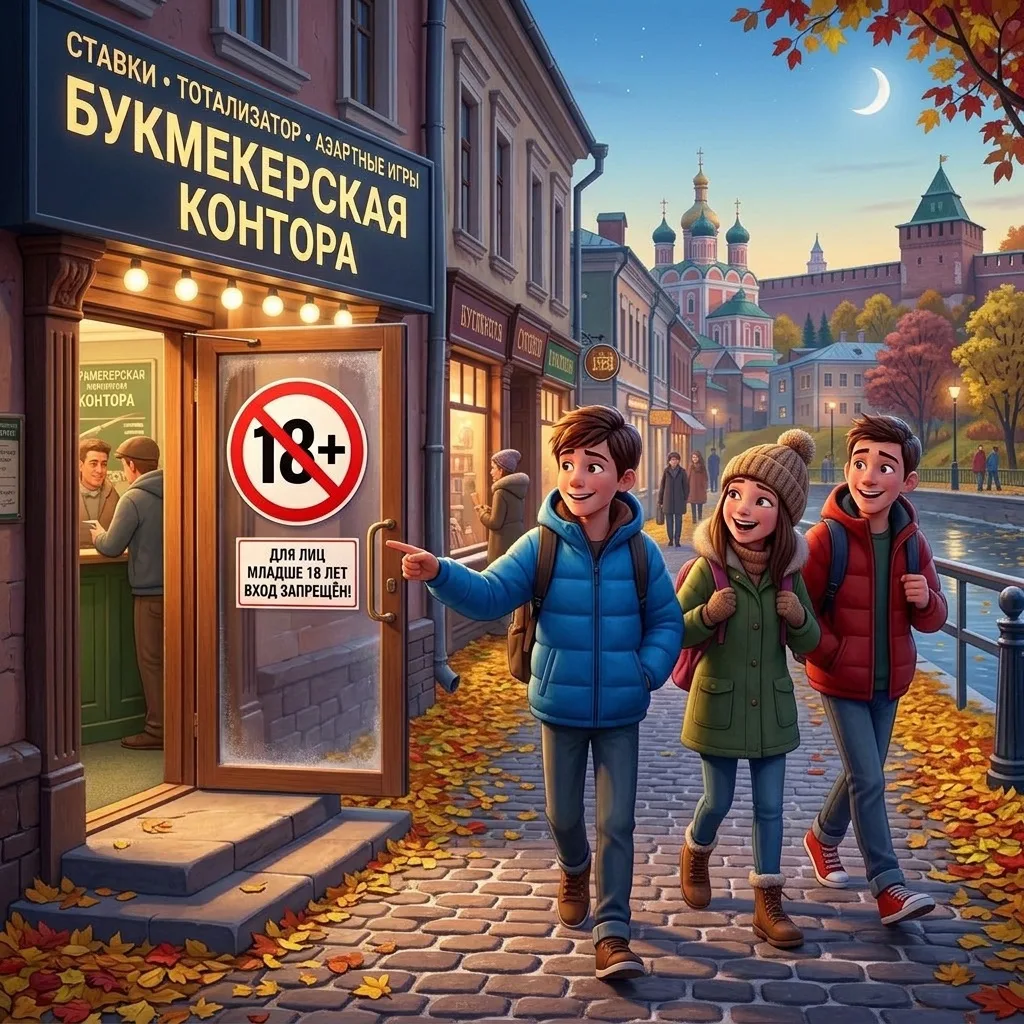 🚫В Нижегородской области подросткам запретили заходить в букмекерские конторы, тотализ...