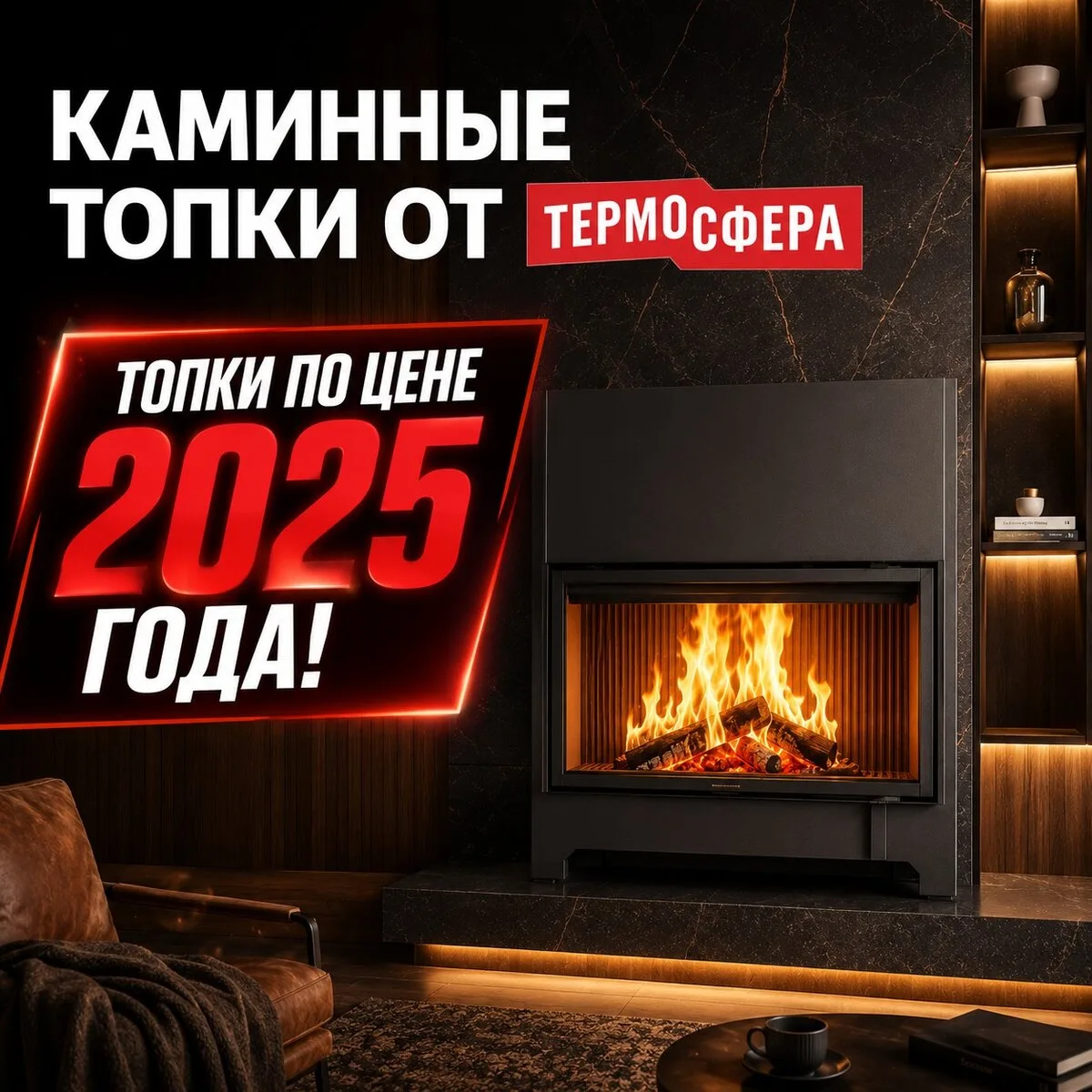 Каминные топки от "Термосфера". Топки по цене 2025 года!