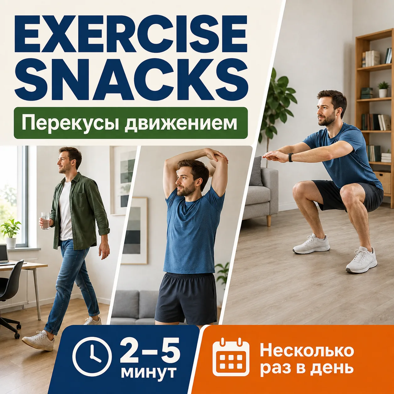 Exercise snacks — «перекусы движением»