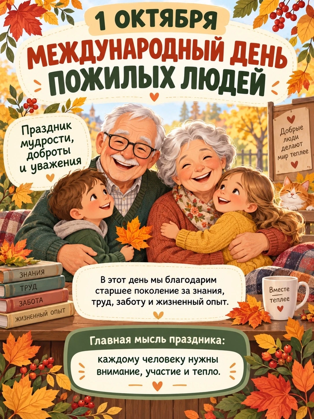 Не забудьте сегодня поздравить ваших бабушек и дедушек, прабабушек и прадедушек с празд...