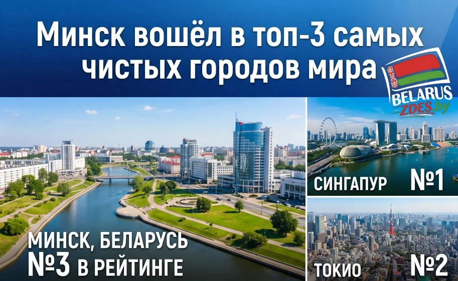 Минск вошёл в топ-3 самых чистых городов мира