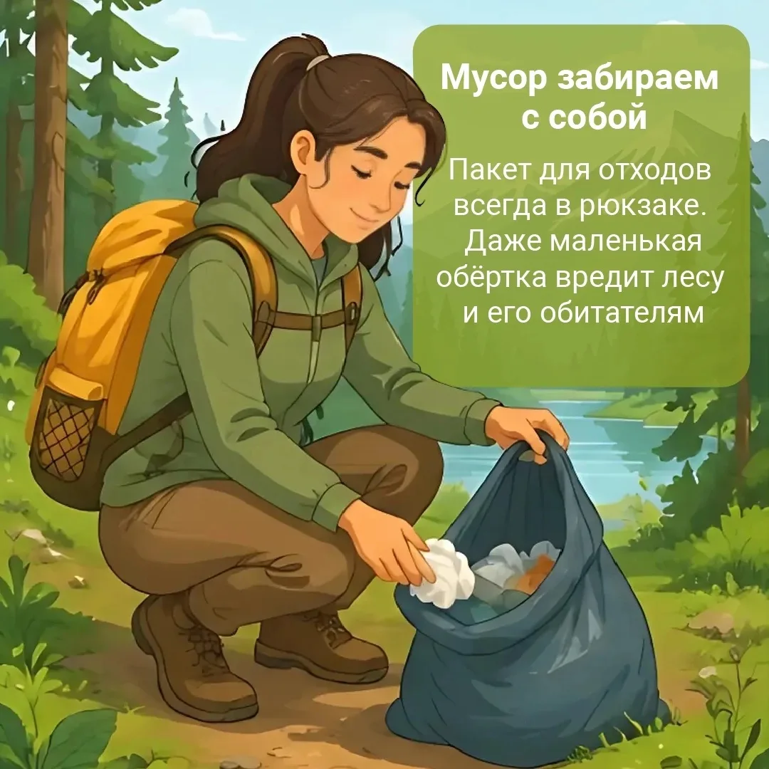 ♻️ Отдыхаем без вреда для планеты

Каникулы — время прогулок, пикников, поездок на природу и отдыха 