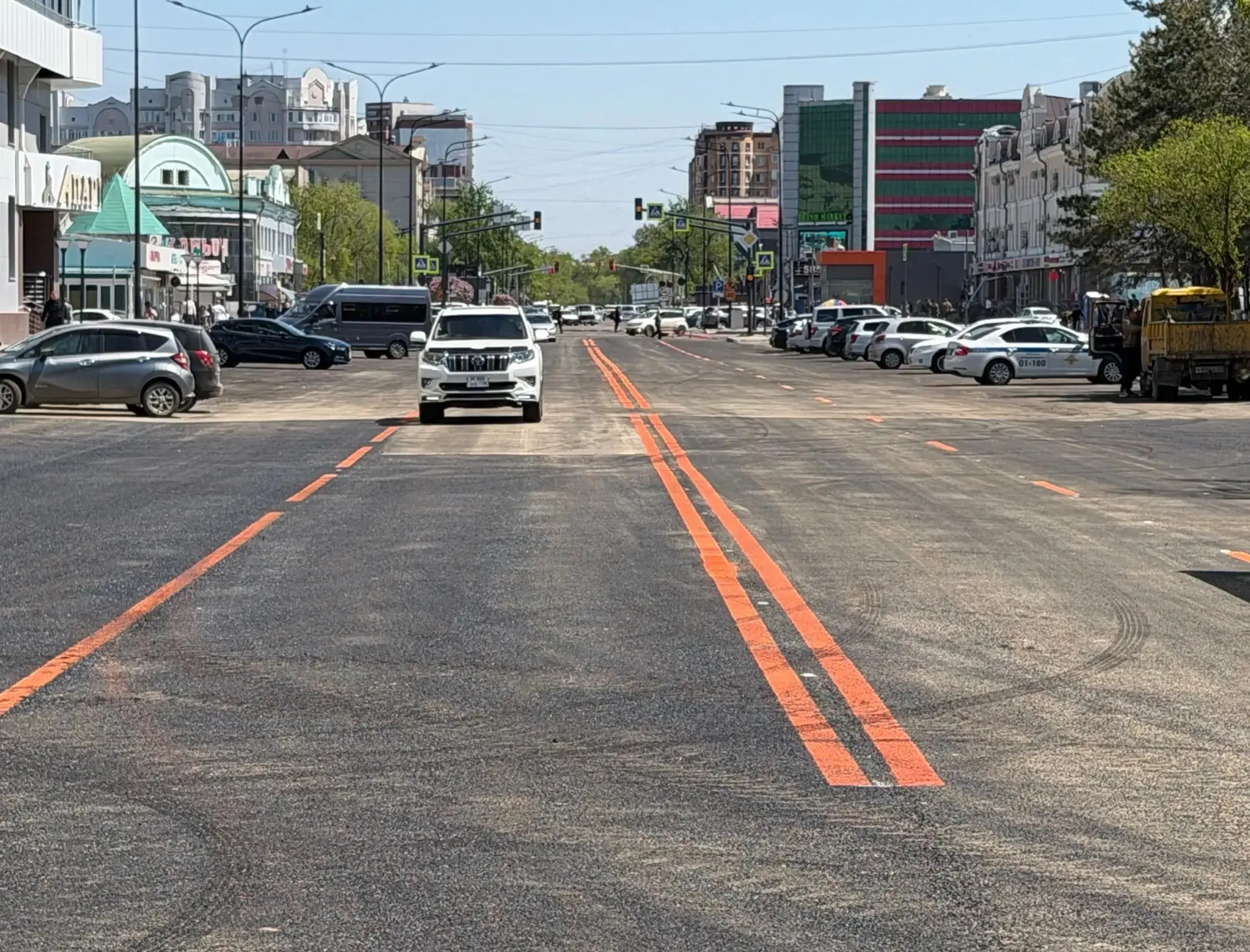 На нескольких улицах областного центра завершили основные этапы дорожного ремонта  На Красноармейско