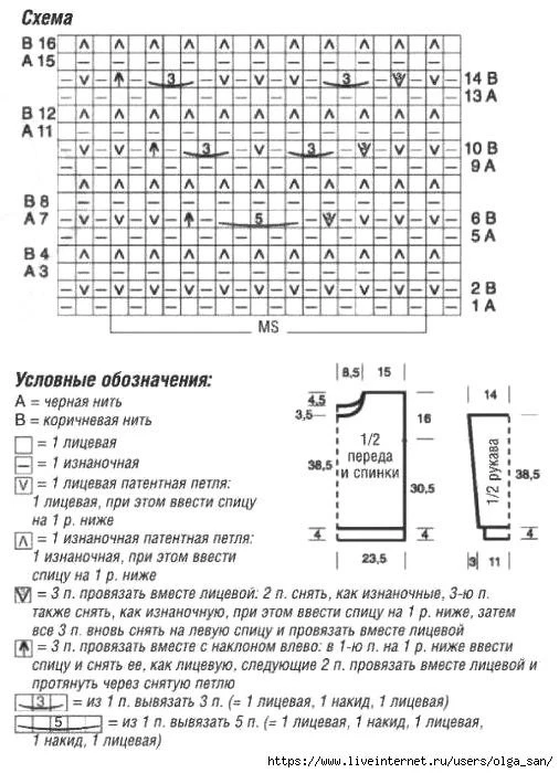 Пуловер с узором в технике Бриошь   🧶 Вязание на каждый день