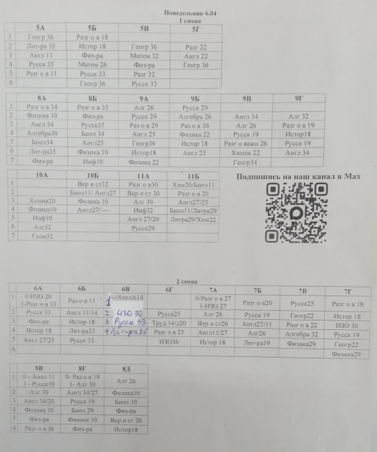 Понедельник 6 апреля